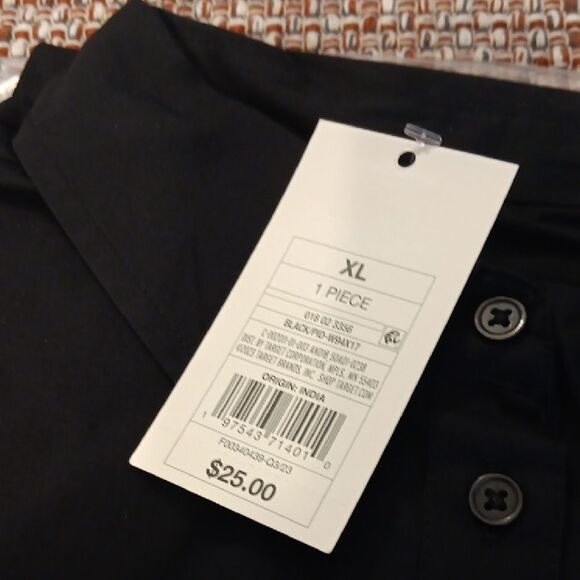 A New Day Classic Button Down Long Sleeve Shirt in Black XL New With Tags - Picture 7 of 8